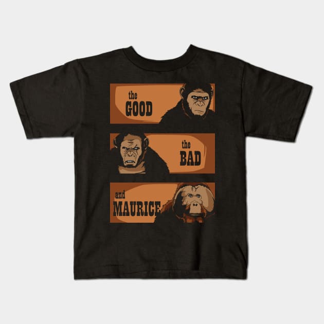 The good, the bad and Maurice Kids T-Shirt by jasesa